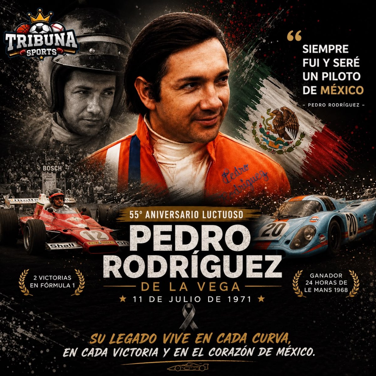 A 55 años de su partida, Pedro Rodríguez sigue acelerando en la memoria de&nbsp;México